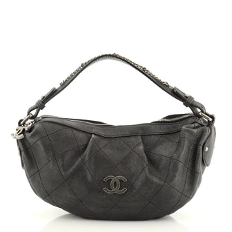 Chanel Outdoor Ligne Hobo Caviar Small