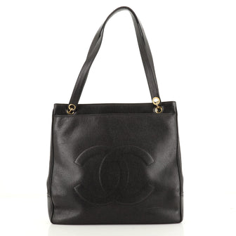 Chanel Vintage Timeless Pocket Chain Tote Caviar Large