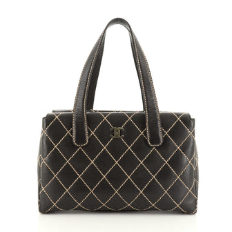 Chanel Surpique Tote Quilted Leather Medium