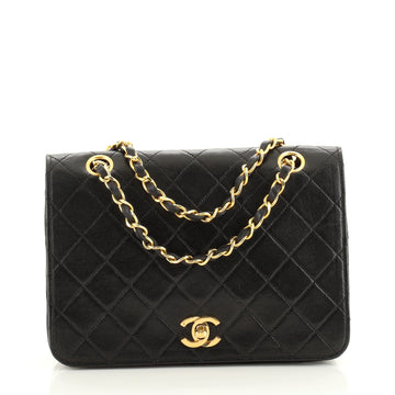 Chanel Vintage Full Flap Bag Quilted Lambskin Small