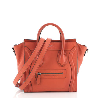 Celine Luggage Bag Grainy Leather Nano