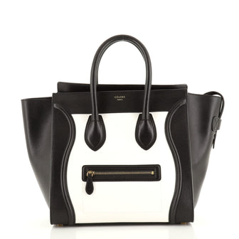 Celine Bicolor Luggage Bag Leather Mini