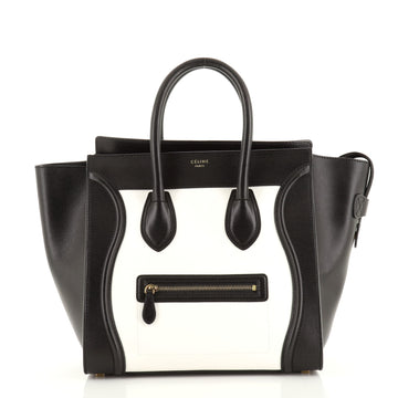 Celine Bicolor Luggage Bag Leather Mini