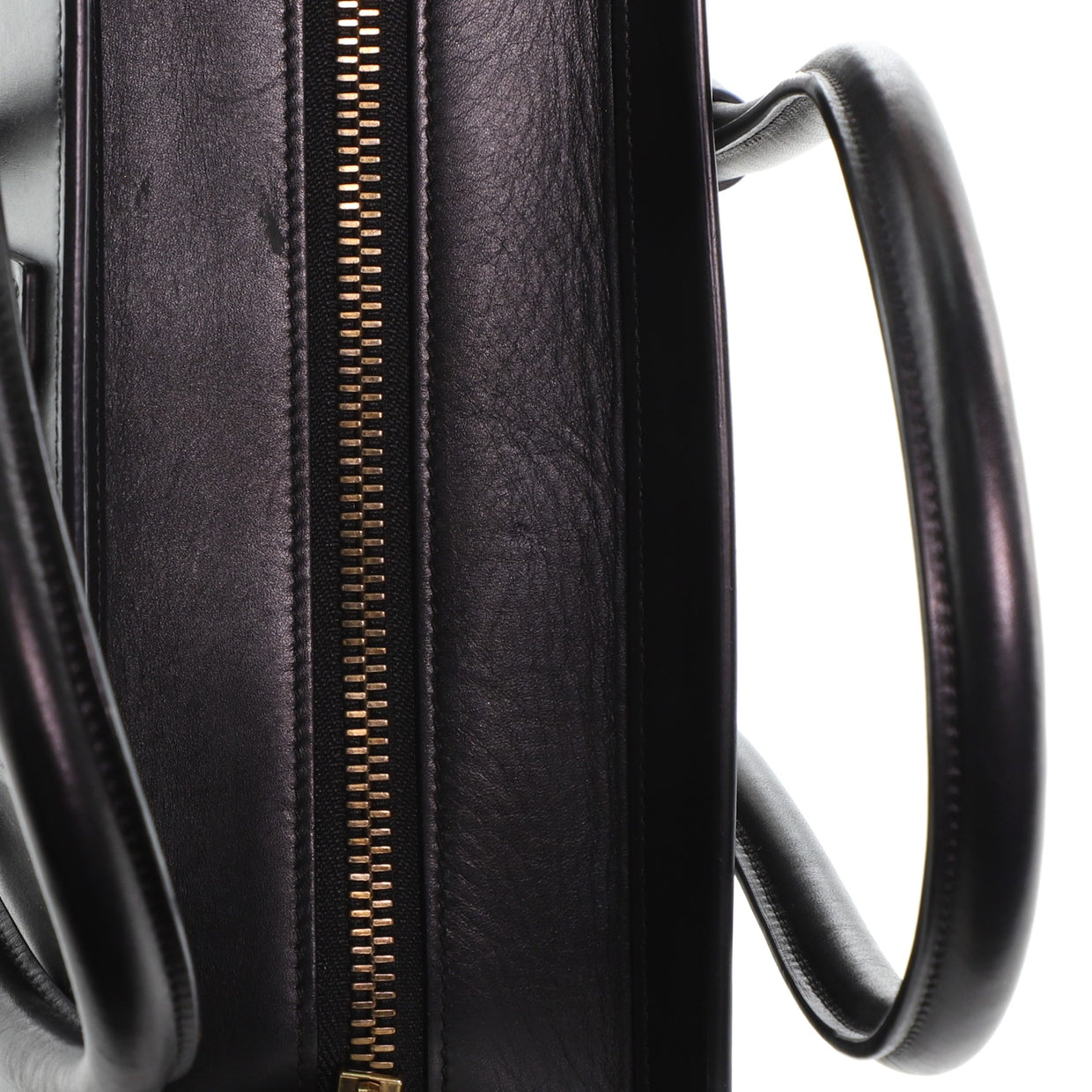 Celine Bicolor Luggage Bag Leather Micro Black 58140228