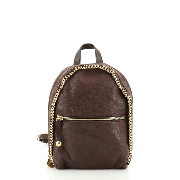 Stella McCartney Falabella Front Zip Backpack Shaggy Deer Mini 58140