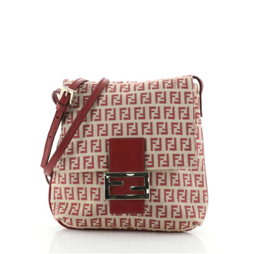 Fendi Vintage Flap Crossbody Bag Zucchino Canvas Small