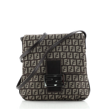 Fendi Vintage Flap Crossbody Bag Zucchino Canvas Small