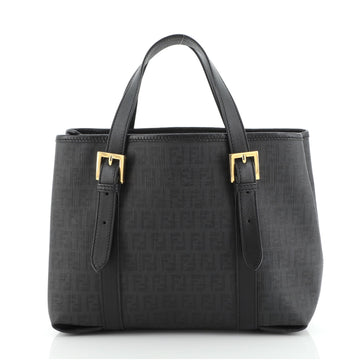 Fendi Belted Handle Tote Zucchino Coated Canvas Small