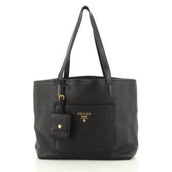 Prada Front Pocket Shopping Tote Vitello Daino