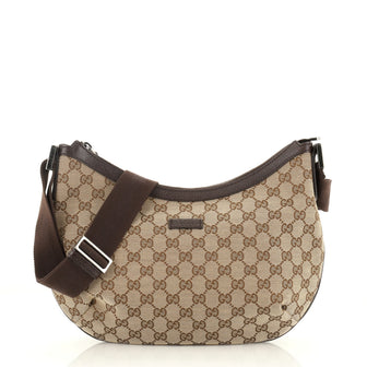 Gucci Saddle Zip Messenger Bag GG Canvas Medium