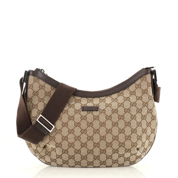 Gucci Saddle Zip Messenger Bag GG Canvas Medium