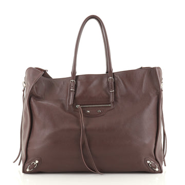 Balenciaga Papier A4 Zip Around Classic Studs Bag Leather Large