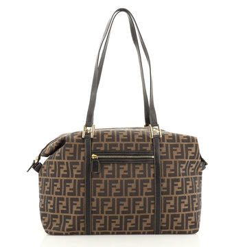 Fendi Vintage Belted Weekender Bag Zucca Canvas Large