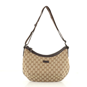 Gucci Saddle Zip Messenger Bag GG Canvas Medium