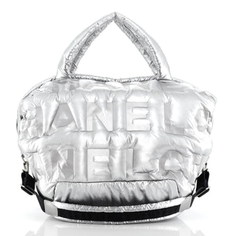 Chanel Doudoune Tote Embossed Nylon Large