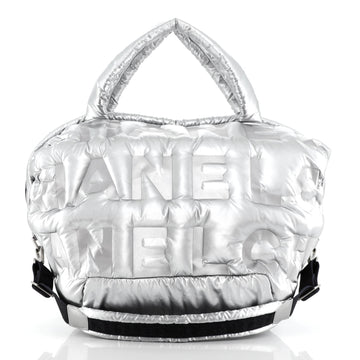 Chanel Doudoune Tote Embossed Nylon Large