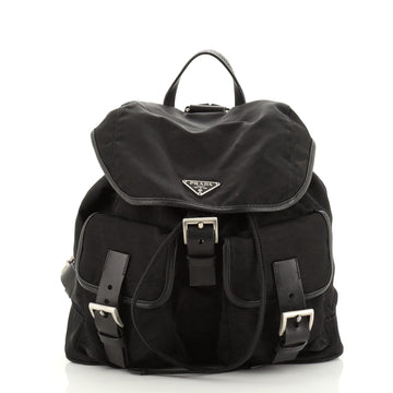 Prada Double Front Pocket Backpack Tessuto Medium