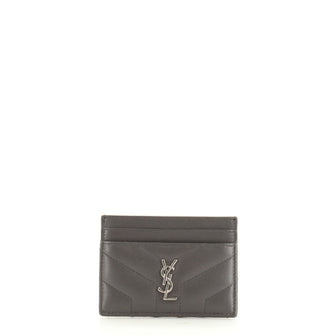 Saint Laurent LouLou Card Holder Matelasse Chevron Leather