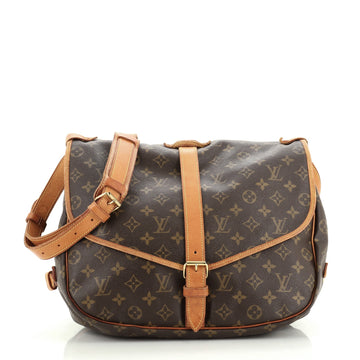 Louis Vuitton Saumur Handbag Monogram Canvas 35