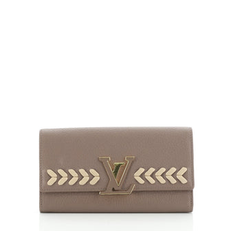 Louis Vuitton Capucines Wallet Leather with Braided Detail