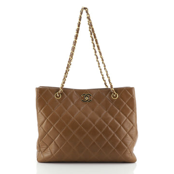 Chanel Vintage CC Chain Tote Quilted Lambskin Medium