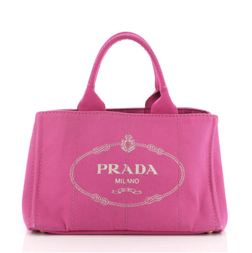 Prada Canapa Convertible Tote Canvas Medium