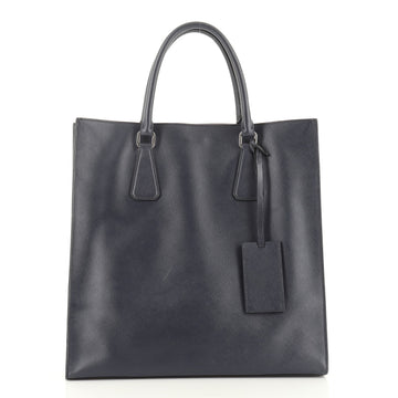 Prada Open Tote Saffiano Leather North South
