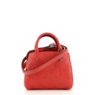 Louis Vuitton Red Nano Montaigne Handbag