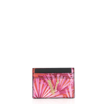 Versace Virtus Card Holder Printed Leather
