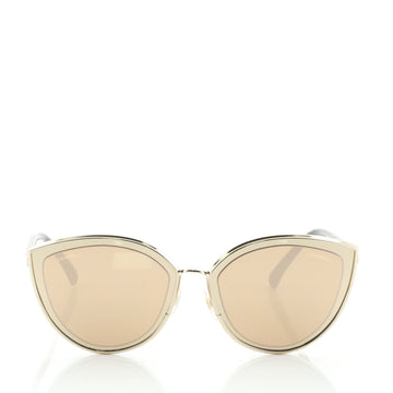 Chanel 18K Gold Cat Eye Sunglasses Metal