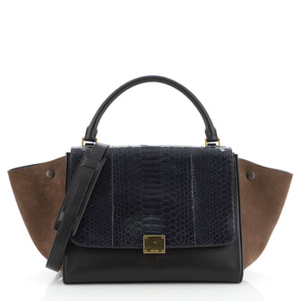 Celine Trapeze Bag Python and Leather Medium