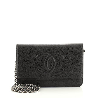 Chanel Timeless Wallet on Chain Caviar