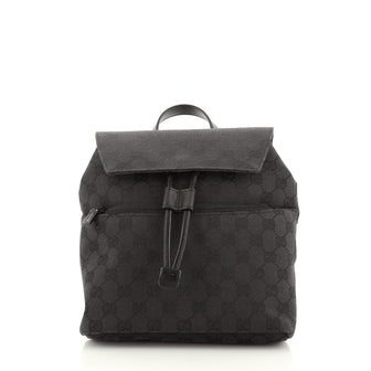 Gucci Vintage Flap Backpack GG Canvas Small