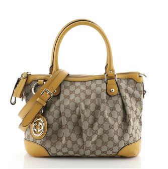 Gucci Sukey Top Handle Satchel GG Canvas Medium