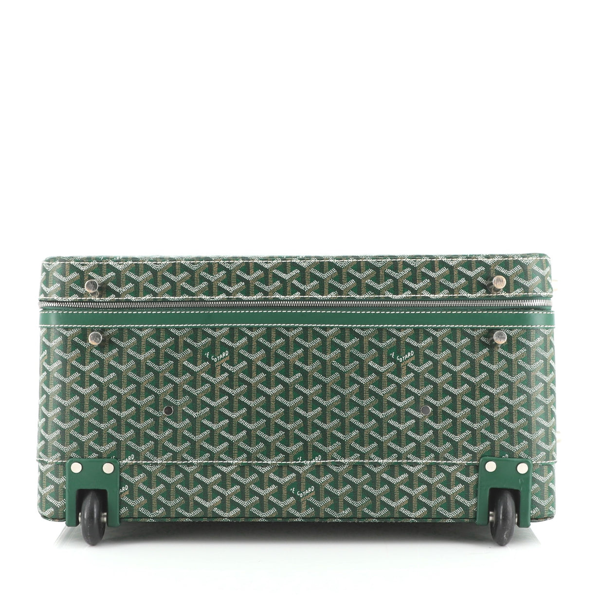 Goyard Carry On Trolley Rolling Luggage Coated Canvas MM Green 583221