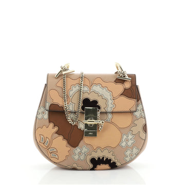 Chloe Drew Patchwork Crossbody Bag Leather Small