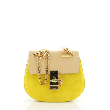 Chloe Drew Crossbody Bag Leather and Suede Mini