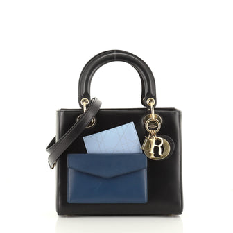 Christian Dior Pockets Lady Dior Bag Leather Medium