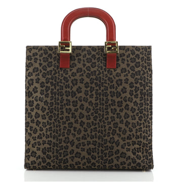 Fendi Vintage Shopping Tote Printed Canvas Large