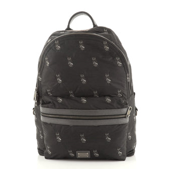 Dolce & Gabbana Vulcano Backpack Embroidered Nylon and Canvas