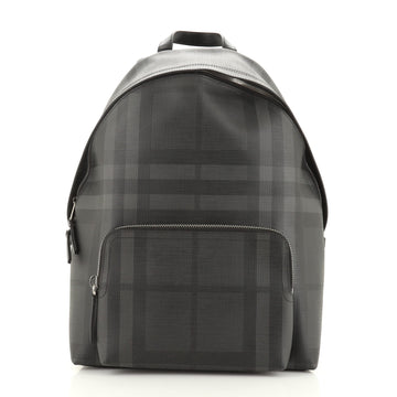 Burberry Abbeydale Backpack Smoked Check Coated Canvas Medium