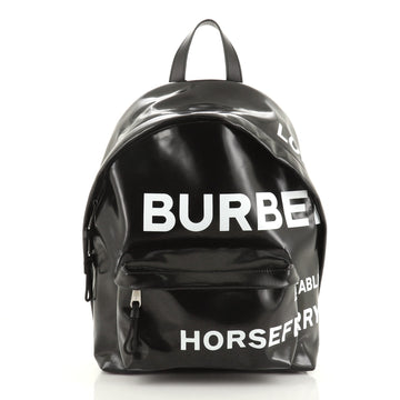 Burberry Logo Backpack Printed Coated Canvas Large
