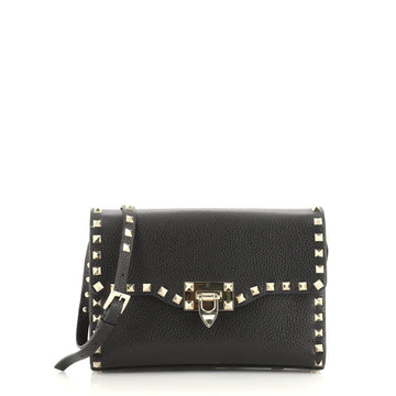 Valentino Rockstud Flip Lock Flap Bag Leather Medium