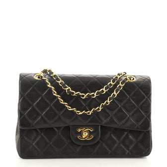 Chanel Vintage Classic Double Flap Bag Quilted Lambskin Medium