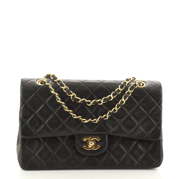 Chanel Vintage Classic Double Flap Bag Quilted Lambskin Medium