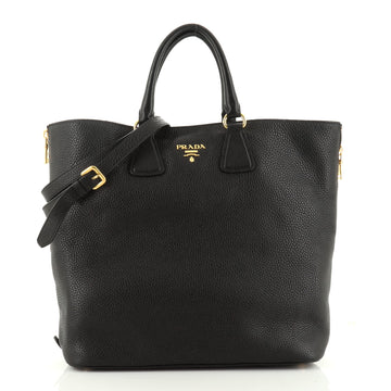 Prada Side Zip Convertible Tote Vitello Daino Large