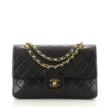 Chanel Vintage Classic Double Flap Bag Quilted Lambskin Medium