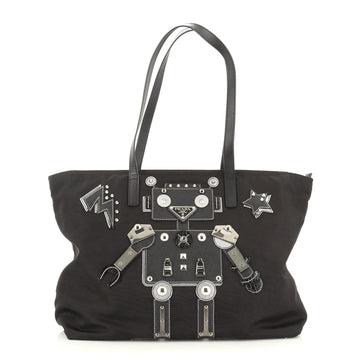 Prada Robot Zip Tote Tessuto Medium