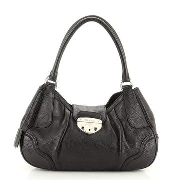 Prada Pushlock Tote Vitello Daino Medium