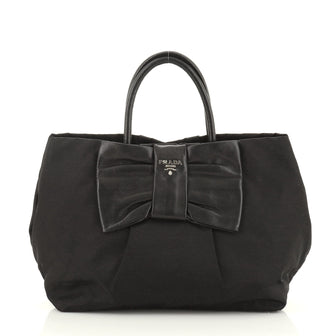Prada Bow Tote Tessuto with Leather Small
